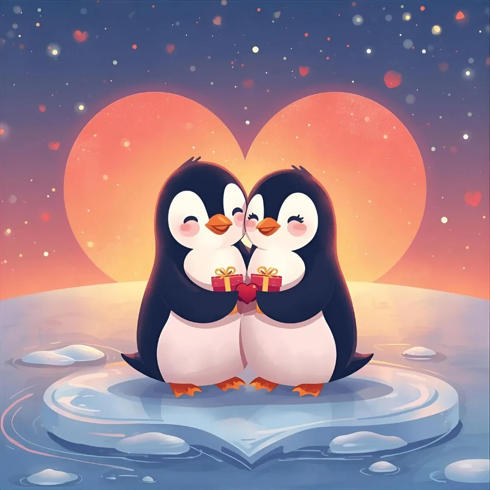 Romantic Penguin Puns