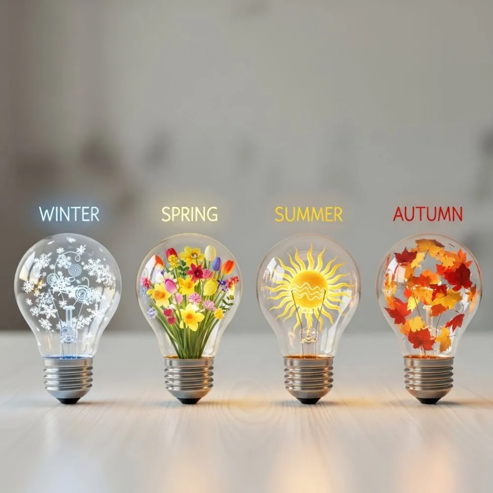 Seasonal Lightbulb Puns