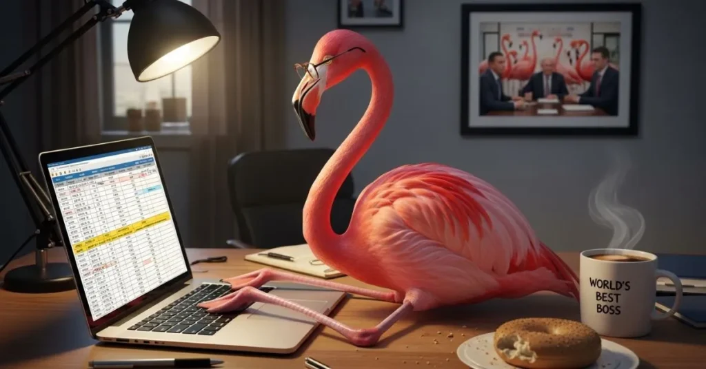 Work Flamingo Puns: