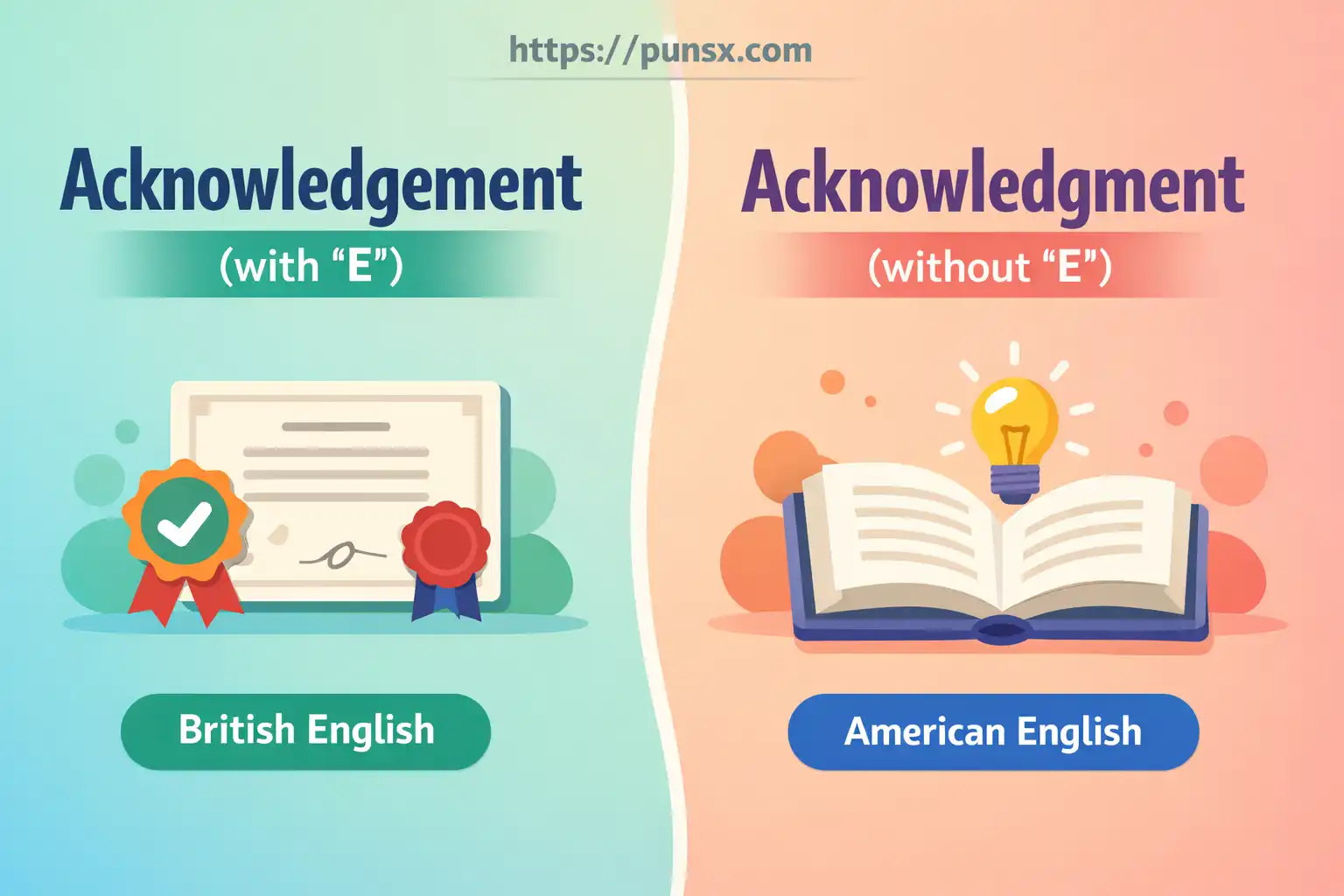 acknowledgement or acknowledgment